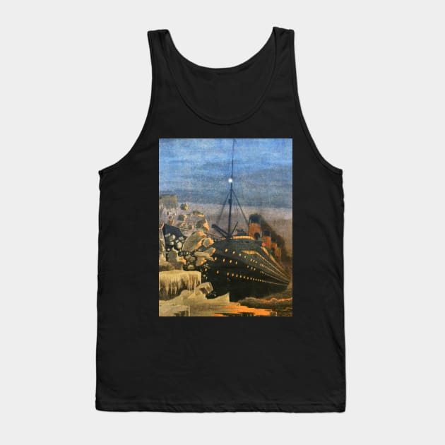 Titanic and the iceberg Tank Top by Gilded Age